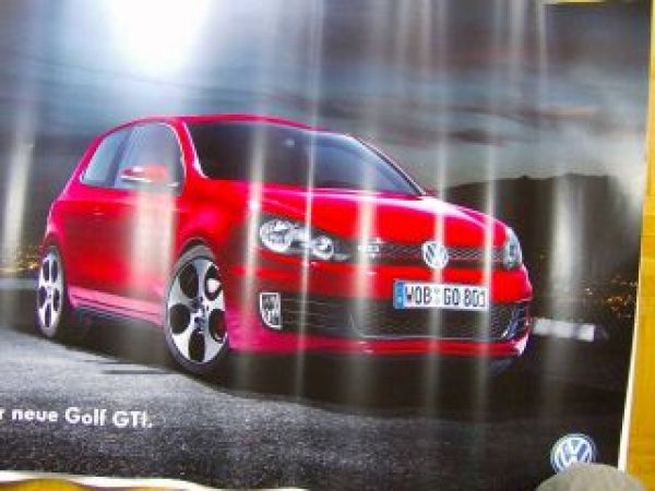 VW Golf6 GTI 2008 Poster Rarität NEU