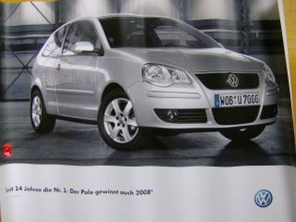 VW Polo Original Poster 2008 NEU Typ9N3