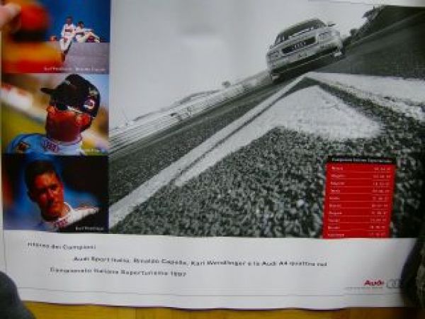 Audi A4 quattro Wendlinger Capello Poster Rarität