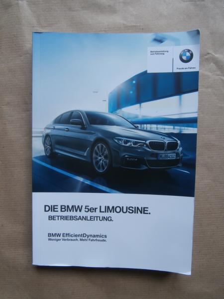 BMW 530i +xDrive 540i +xDrive M550i 520d 520ed 530d +xDrive G30 Handbuch Februar 2017