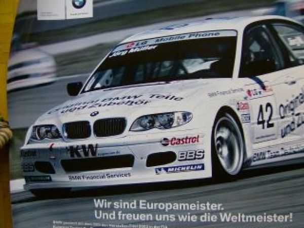 BMW Motorsport Europameister 320i E46 Poster