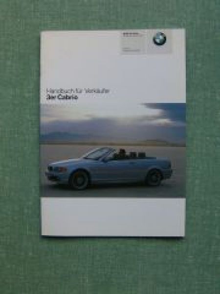 BMW Handbuch für Verkäufer 3er Cabrio E46 2002 +M3 +SMG2