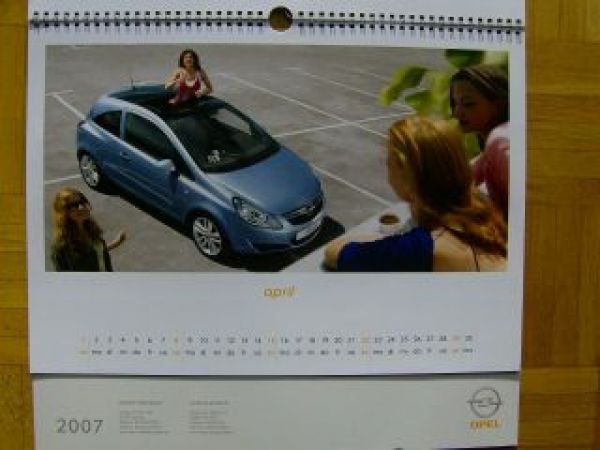 Opel Kalender 2007 Speedster Astra GTC Tigra Twin Top Corsa D