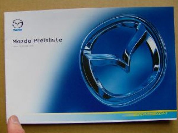 Mazda Preisliste alle Modelle Oktober 2007 NEU