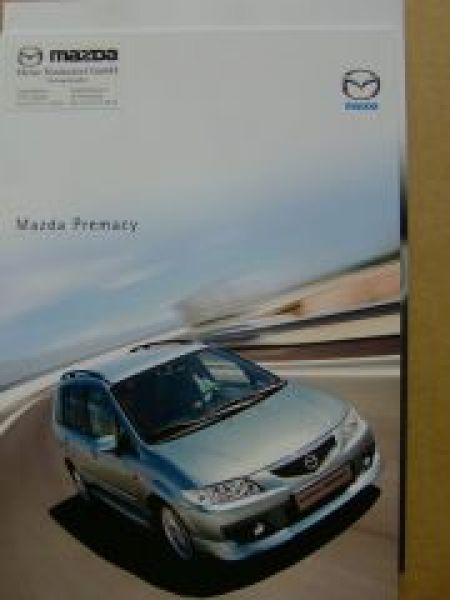 Mazda Premacy Prospekt September 2001 NEU