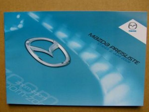 Mazda Preisliste alle Modelle Juni 2009