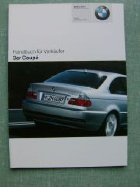 BMW Handbuch für Verkäufer 3er Coupe E46 +M3 +Special Edition 20