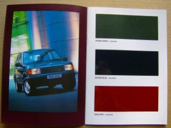 Land Rover Range Rover Farben und Polster 1997 Prospekt