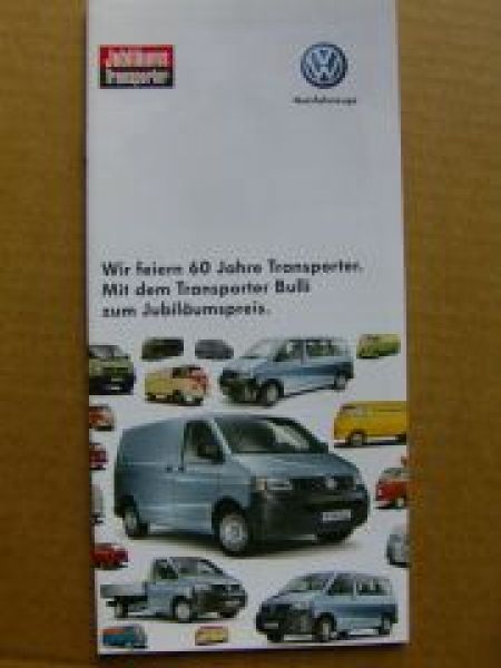 VW Jubiläums Transporter T5 T4 T3 T2 T1 Flyer 9/2007