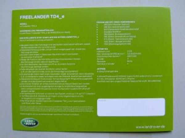Land Rover Freelander TD4_e Prospekt NEU