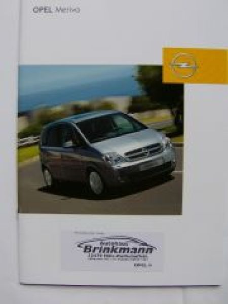 Opel Meriva Prospekt April 2003  +Preisliste