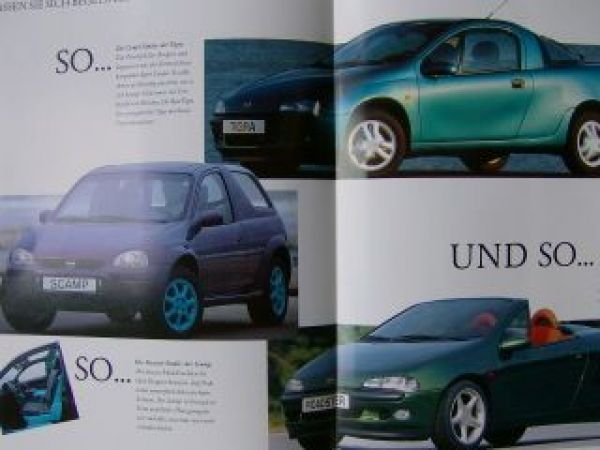 Opel Studien Prospekt September 1993 Scamp Roadster Tigra