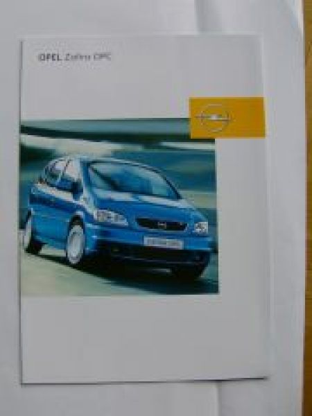 Opel Zafira OPC Prospekt November 2004 NEU