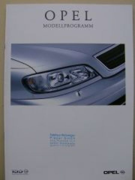 Opel Modellprogramm alle Modelle Prospekt August 1999