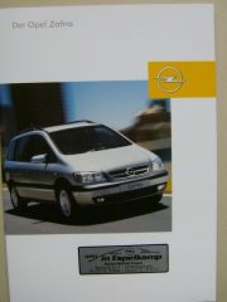 Opel Zafira Prospekt März 2003 NEU