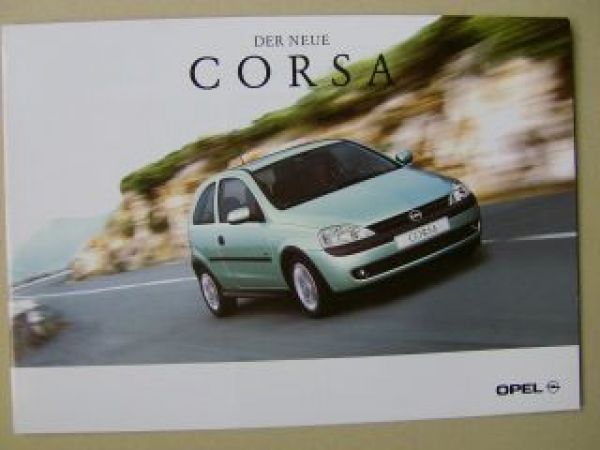 Opel Corsa C Prospekt September 2000 Schweiz