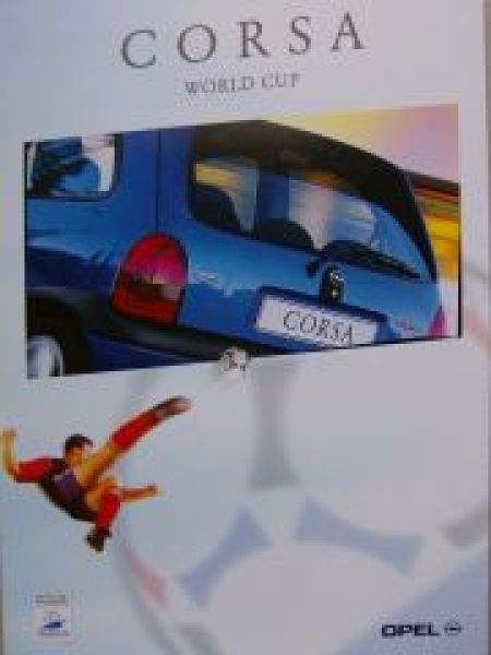 Opel Corsa B World Cup Prospekt Dezember 1997 Dänemark