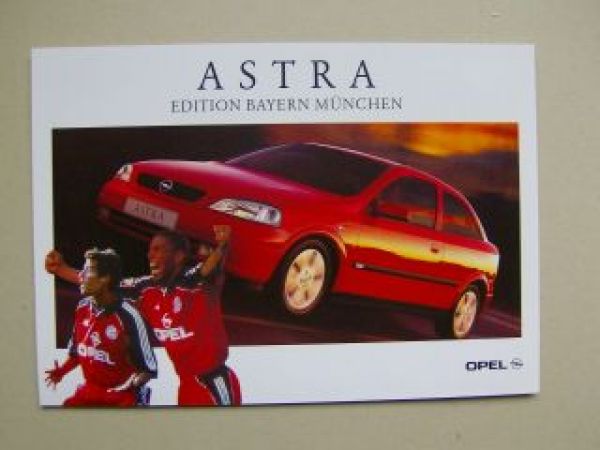 Opel Astra Edition Bayern München Prospektblatt Februar 2000