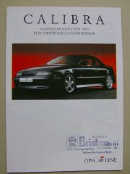 Opel Calibra iLine Styling Prospekt Juli 1997 NEU