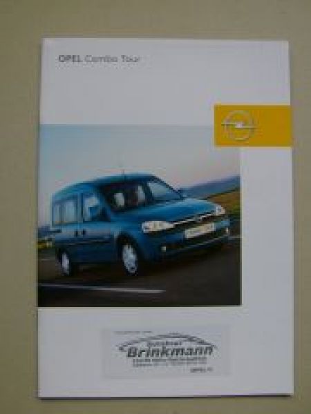 Opel Combo Tour Prospekt Oktober 2002 NEU