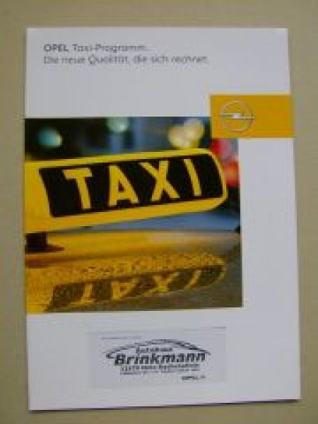 Opel Taxi Programm Prospekt März 2003 +Preisliste