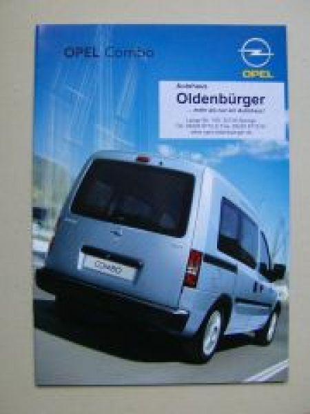 Opel Combo Prospekt Juli 2006 NEU