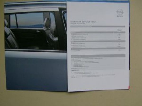 Opel Zafira B Prospekt First Edition Februar 2005 +Poster