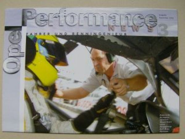 Opel Performance News Ausgabe 3 September 2001 NEU