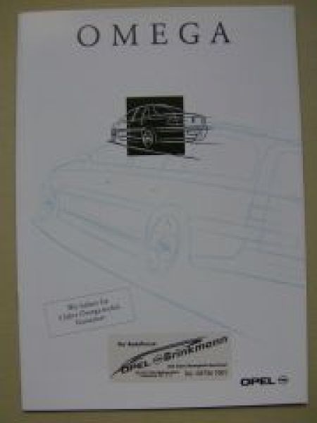 Opel Omega B+ Zubehör Prospekt August 1997 NEU