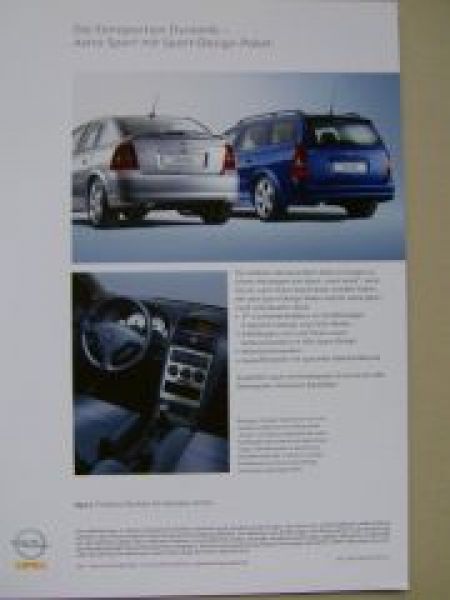 Opel Astra Sport mit Sport-Design-Paket Februar 2003