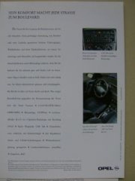 Opel Vectra Bel Air Prospekt September 1997 NEU