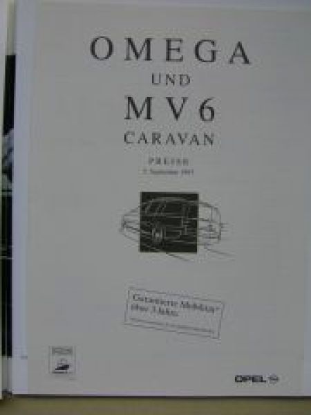Opel Omega B Caravan März 1997 NEU