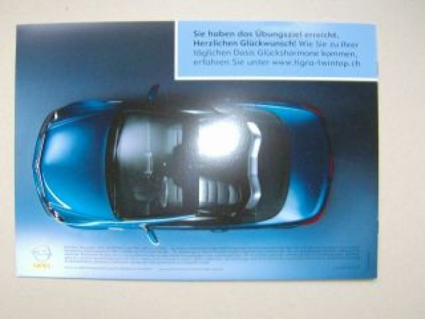 Opel Tigra TwinTop Prospekt Schweiz Januar 2004 NEU