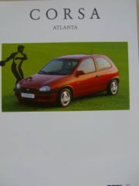 Opel Corsa B Atlanta Prospekt Dezember 1995 NEU