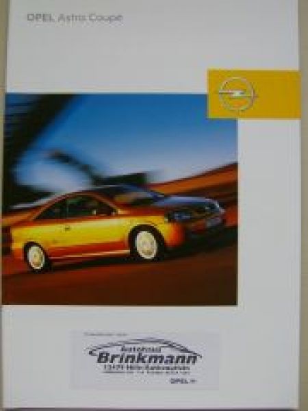Opel Astra Coupè Prospekt Februar 2003 NEU