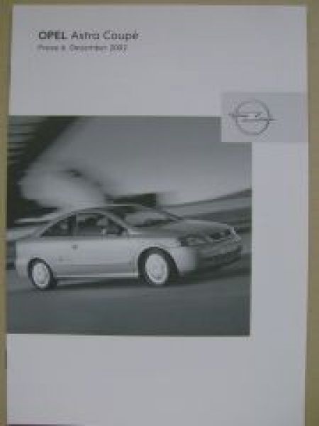 Opel Astra Coupè Prospekt Februar 2003 NEU