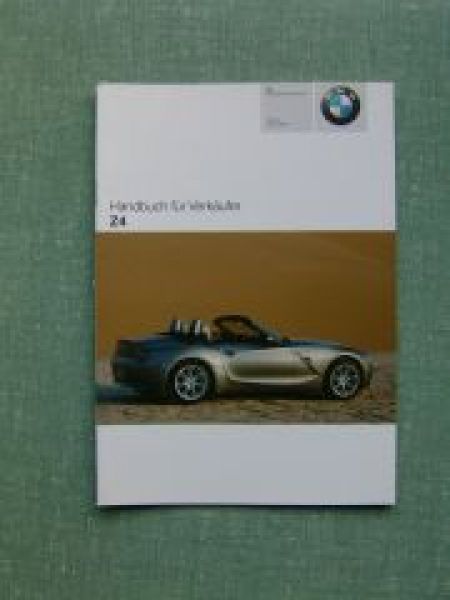 BMW Handbuch für Verkäufer Z4 E85 Roadster +Individual 2004