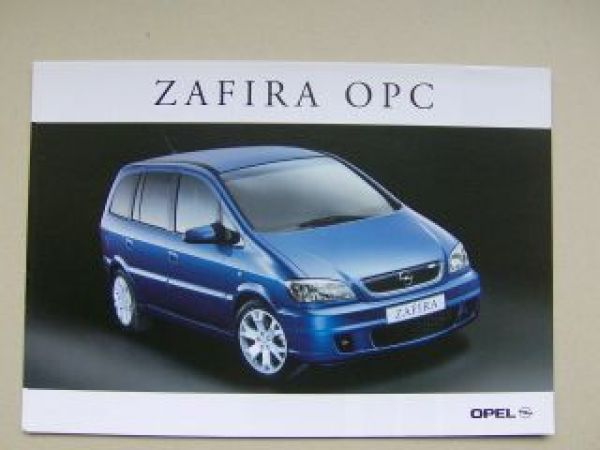 Opel Zafira A OPC Prospektblatt April 2001