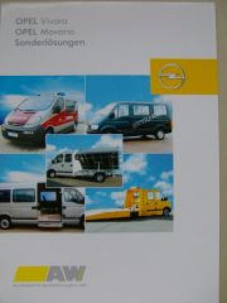 Opel Vivaro Movano Sonderlösungen Prospektblatt