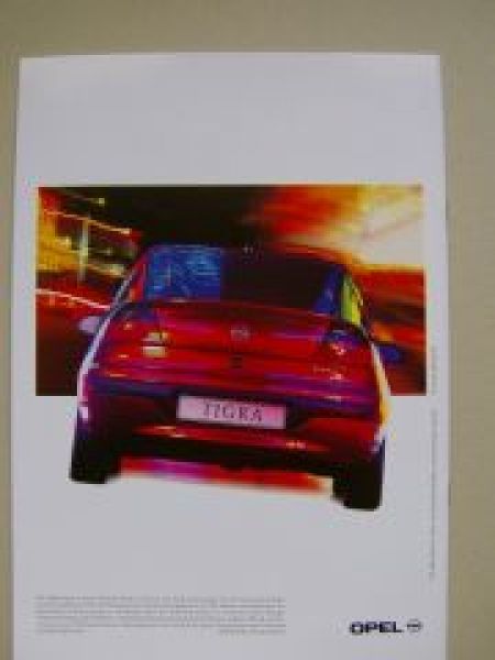 Opel Tigra Prospekt Juli 1995 NEU