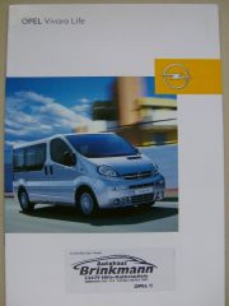 Opel Vivaro Life Prospekt Juni 2003 NEU