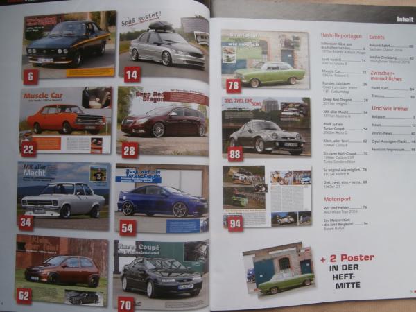Opel Scene flash 11/2016 Insignia A,73er Kadett B, 96iger Corsa B,Vectra B,Astra G,Calibra Cliff Turbo Sonderedition,