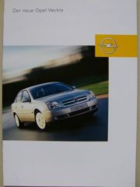 Opel Vectra Prospekt Januar 2002 NEU