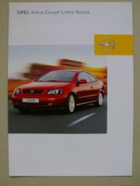 Opel Astra Coupè Linea Rossa Prospekt August 2002
