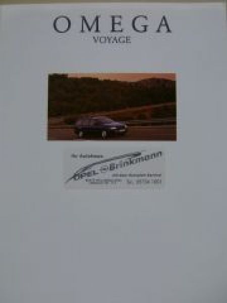 Opel Omega B Voyage Prospekt Januar 1996 +Preisliste