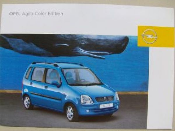 Opel Agila Color Edition Prospekt April 2002 NEU