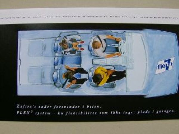 Opel Zafira A Prospekt Dänemark November 1998