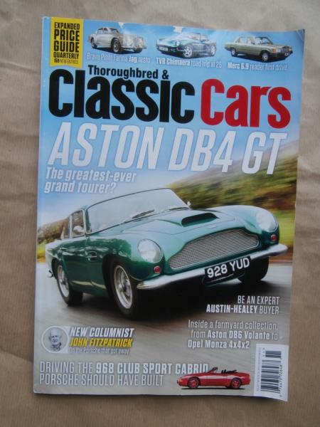 Thoroughbred & Classic Cars 11/2017 Aston DB4 GT,450SEL 6.9 W116,TVR Chimaera,968 Club Sport Cabrio,