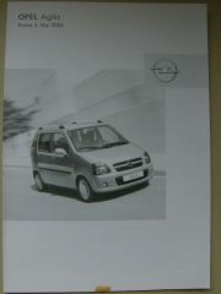 Opel Preisliste Meriva Mai 2004 NEU