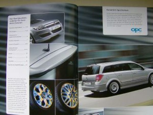 Opel Astra Caravan Zubehör Prospekt August 2004